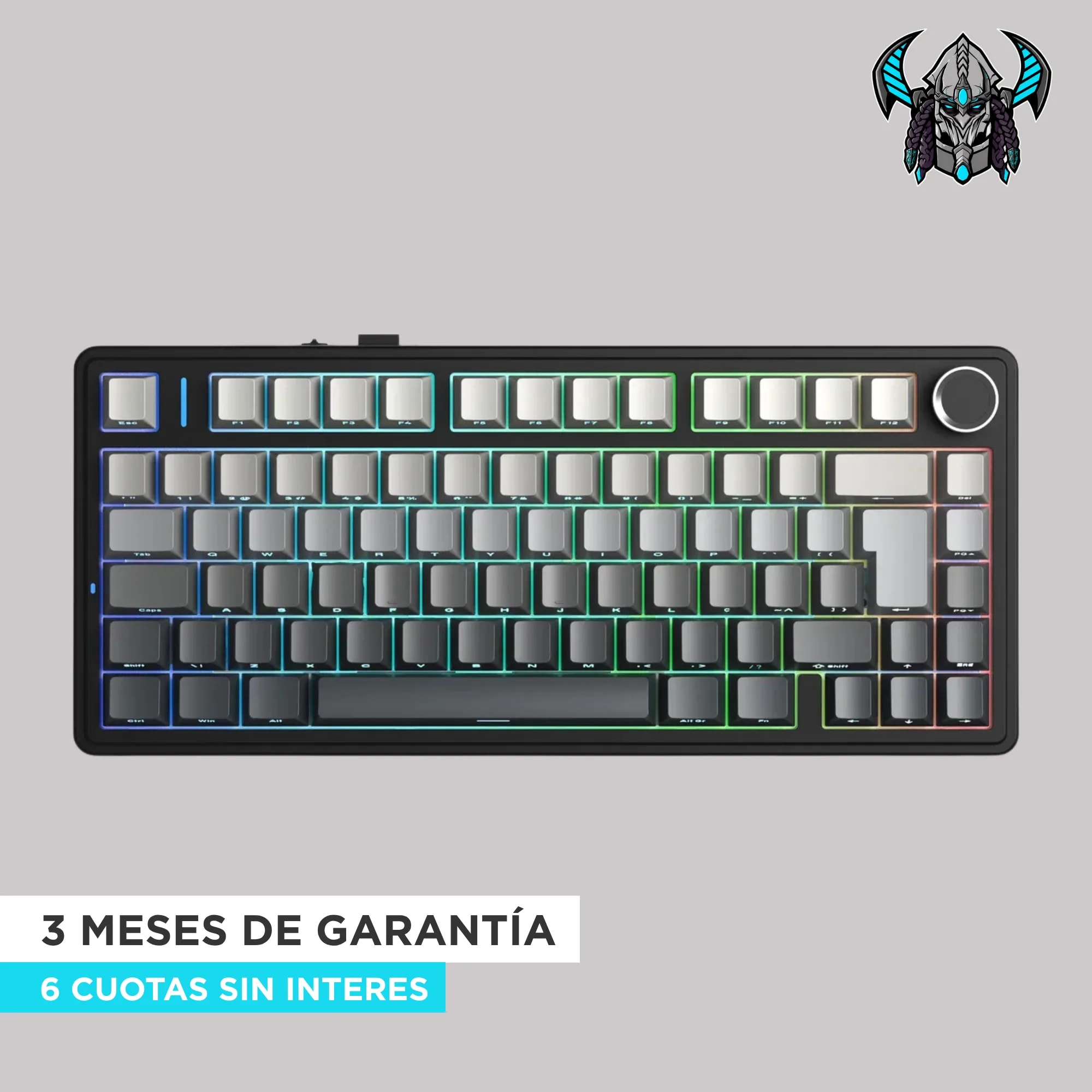 TECLADO MECÁNICO AULA F75 WIRELESS NEGRO 1