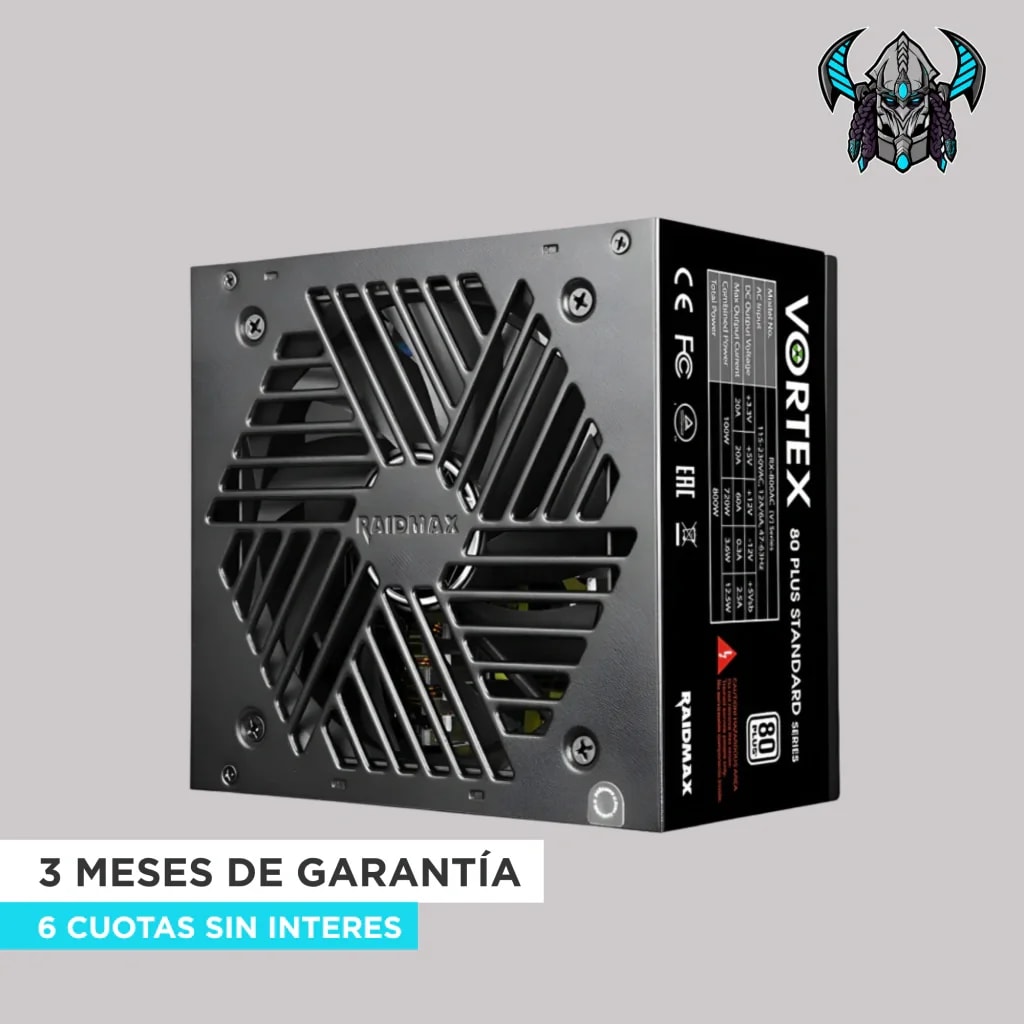 FUENTE RAIDMAX VORTEX 800W 80+ WHITE